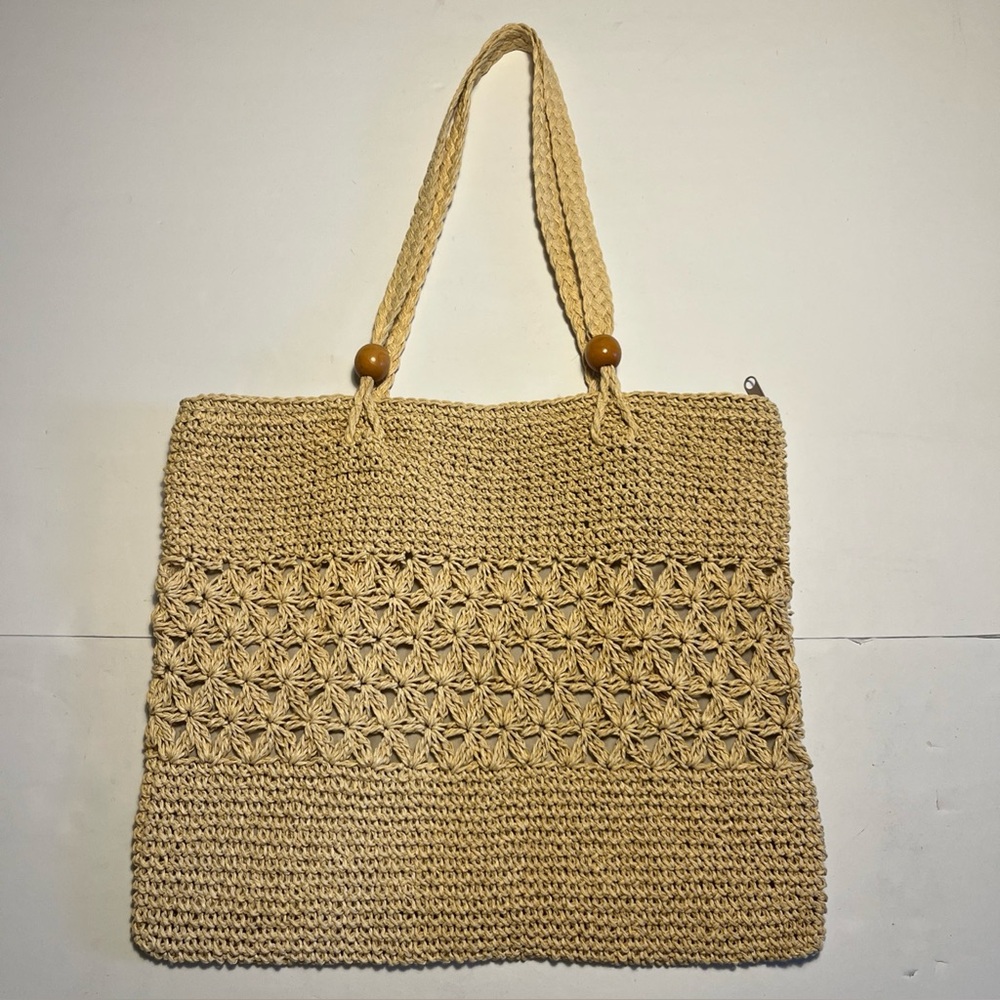 J. Crew Beige Crochet Shoulder Bag